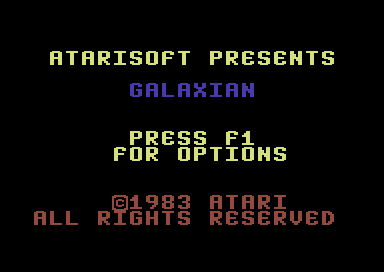 Galaxian title screen for Commodore 64